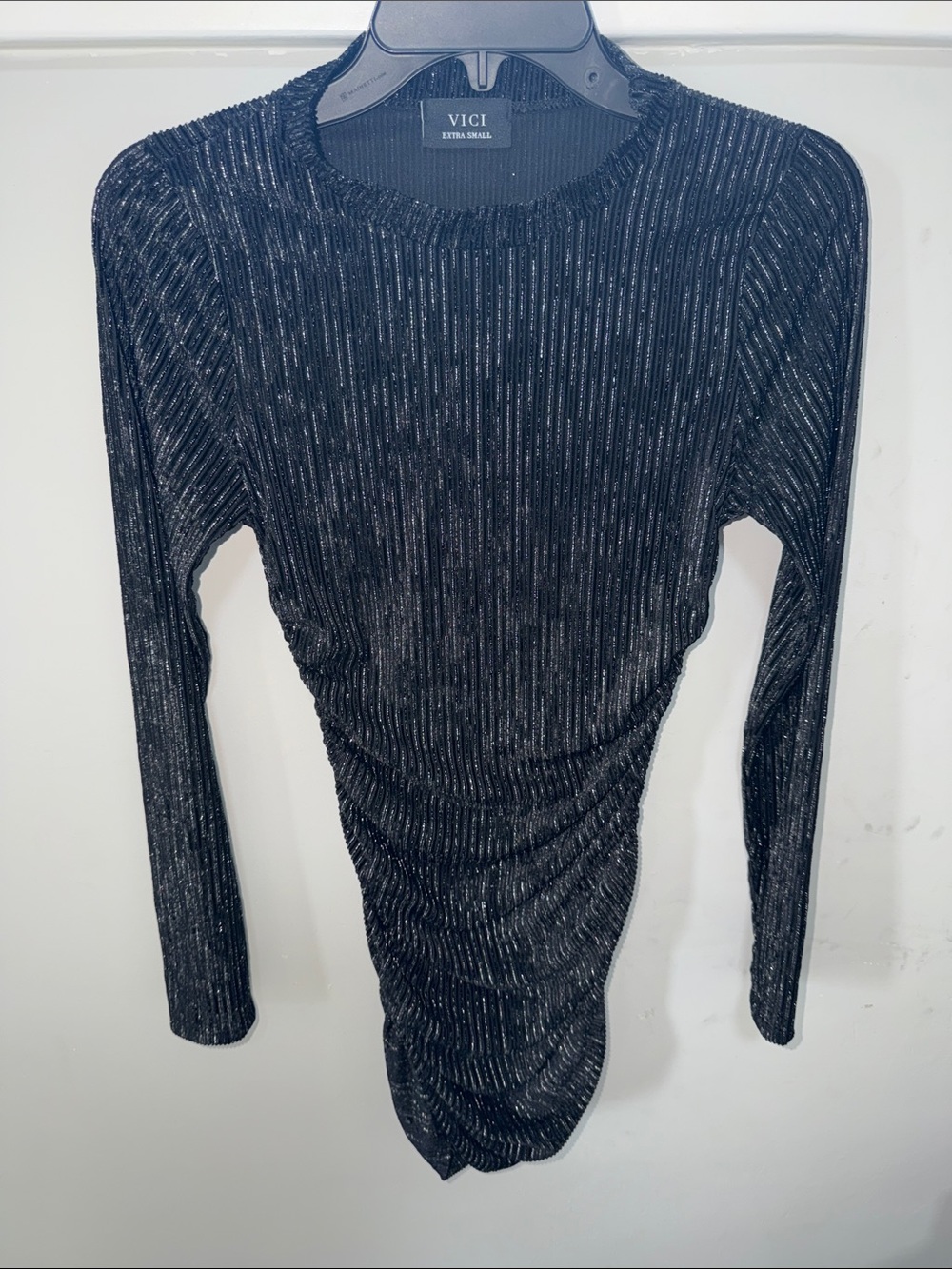 Embellished Velvet Ruched Dress